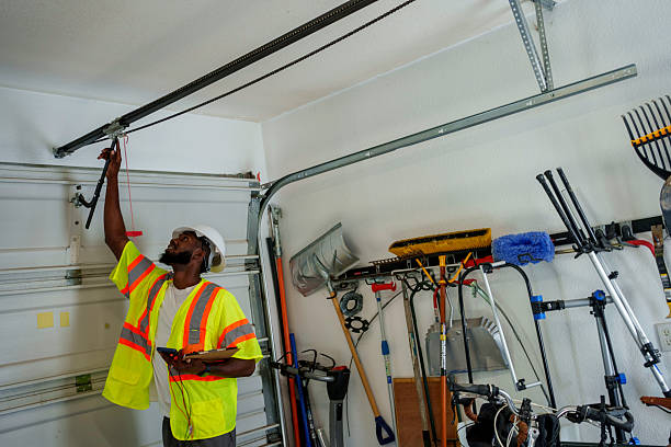 Professional Garage Door Panel Replacement technician working in Temple, PA